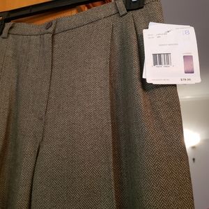 Liz Clairborne Gray Wool Lined Pants 8P
